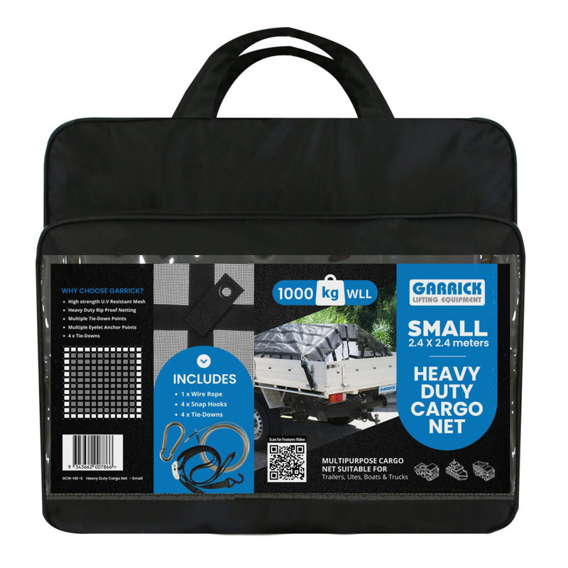 Heavy Duty Cargo Net Small - 2.4m x 2.4m WLL1000kg