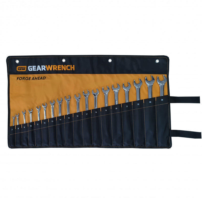 GearWrench 18Pc Combination Wrench Set SAE Roll