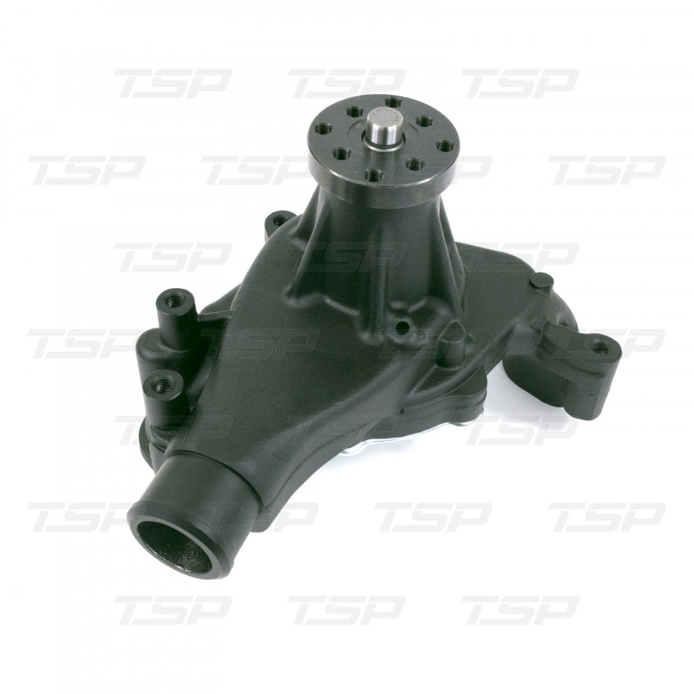 TSP CHEVY SMALL BLOCK LONG-STYLE HIGH-FLOW BLACK MECHANICAL WATER PUMP #HC8012BK