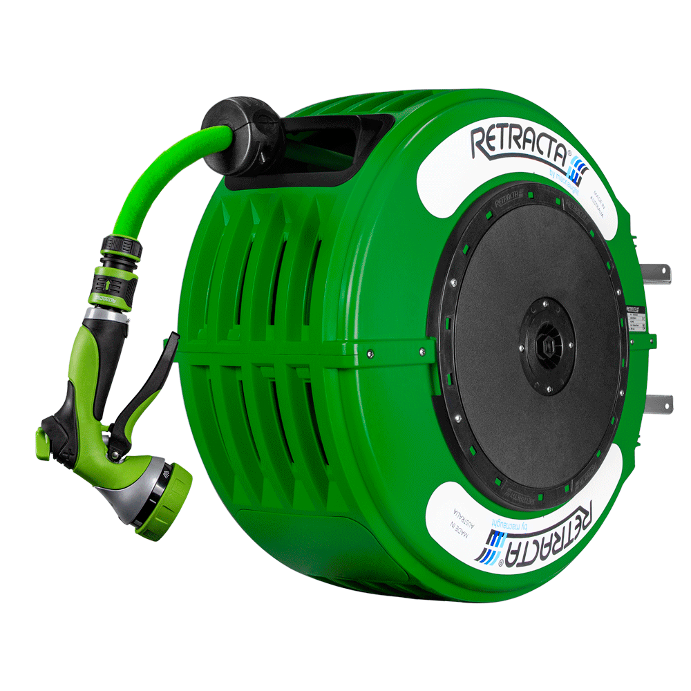 Retracta R3 25m x 1/2" Garden Hose Reel - Green Case