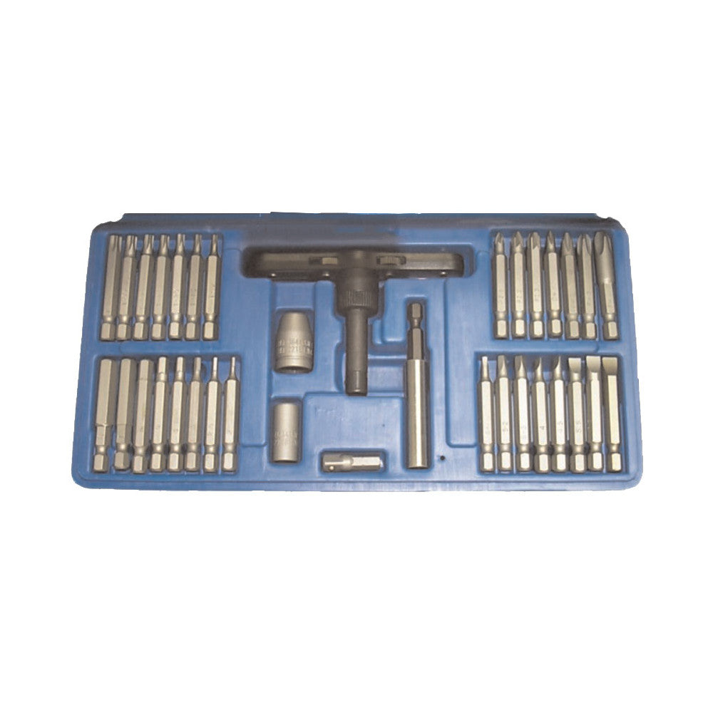 T&E Tools 35Pc 1/4" Hex Power Screwdriver Bit Set