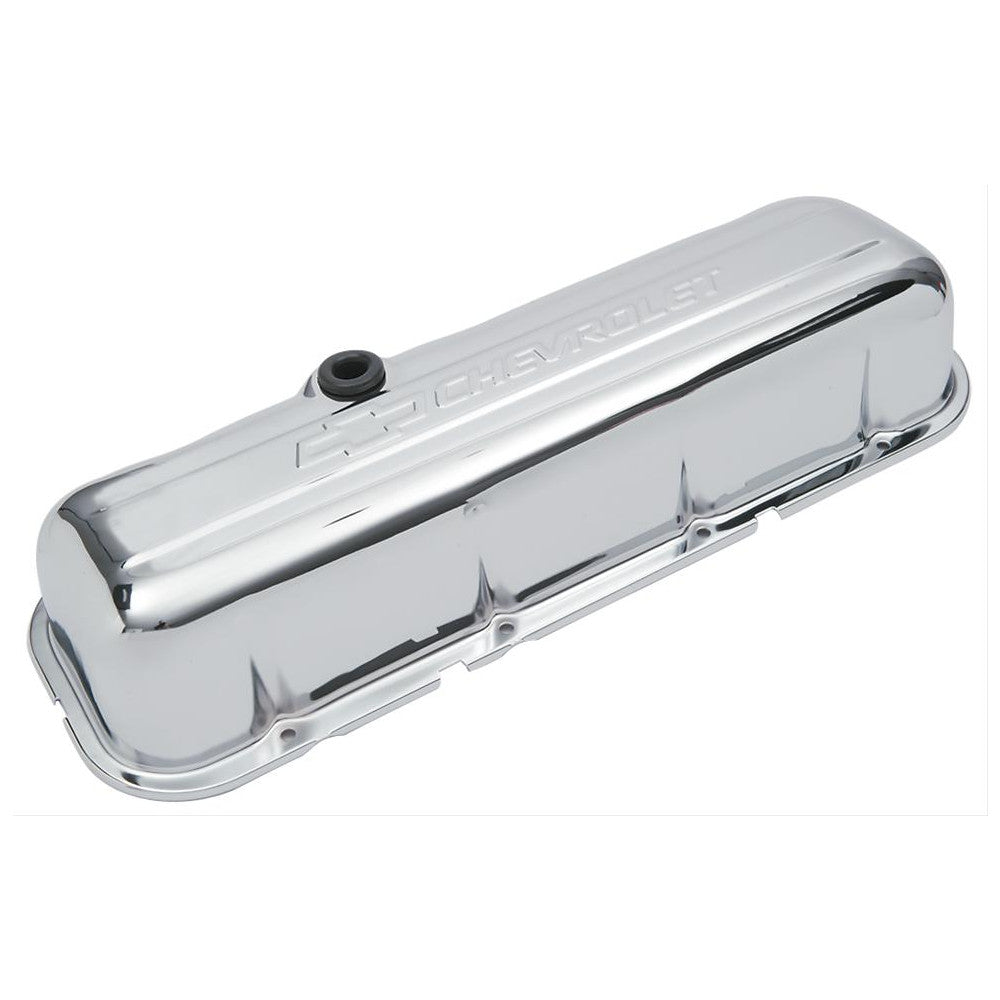 Proform Valve Covers Chev BB Chrome Bowtie Chevrolet Embossed Pairs#141-115