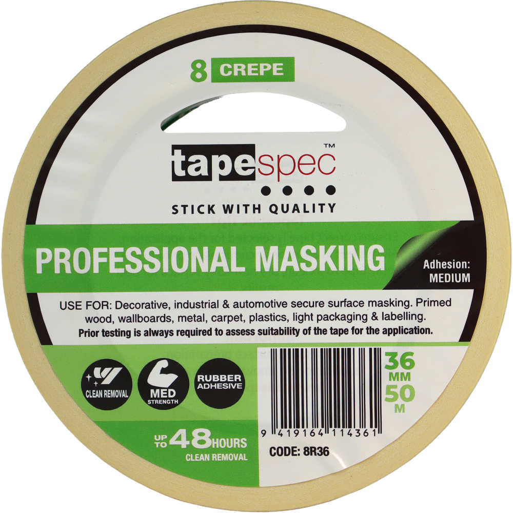 No.8 General Purpose Masking Tape - 36mm x 50m