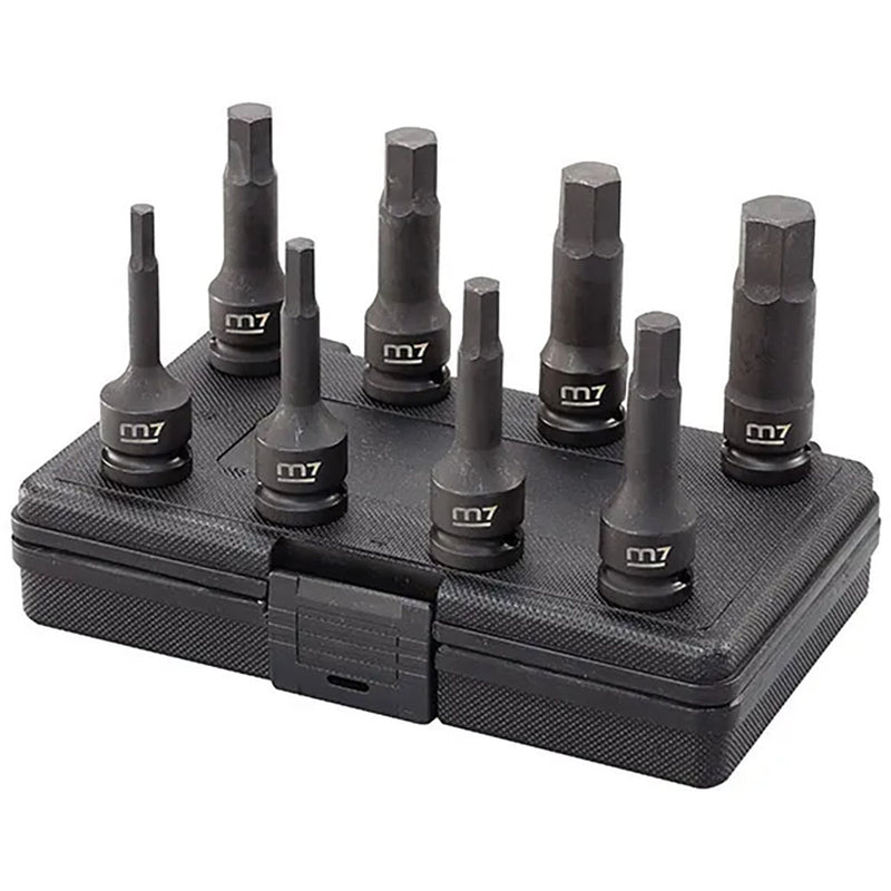 M7 8Pc Impact In Hex Socket Set 1/2in Dr. 6-19mm