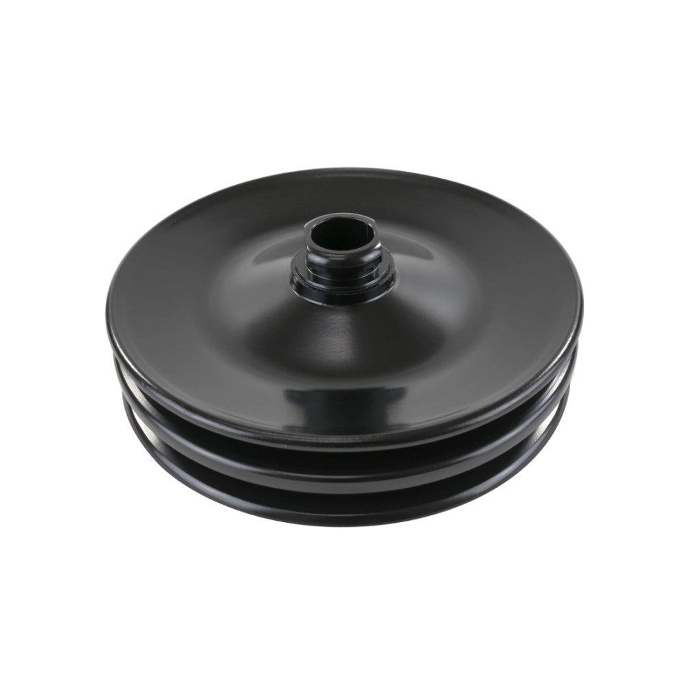TSP Pulley - Power Steer/Double Groove (GM) - Black - (No Keyway) Each- Black