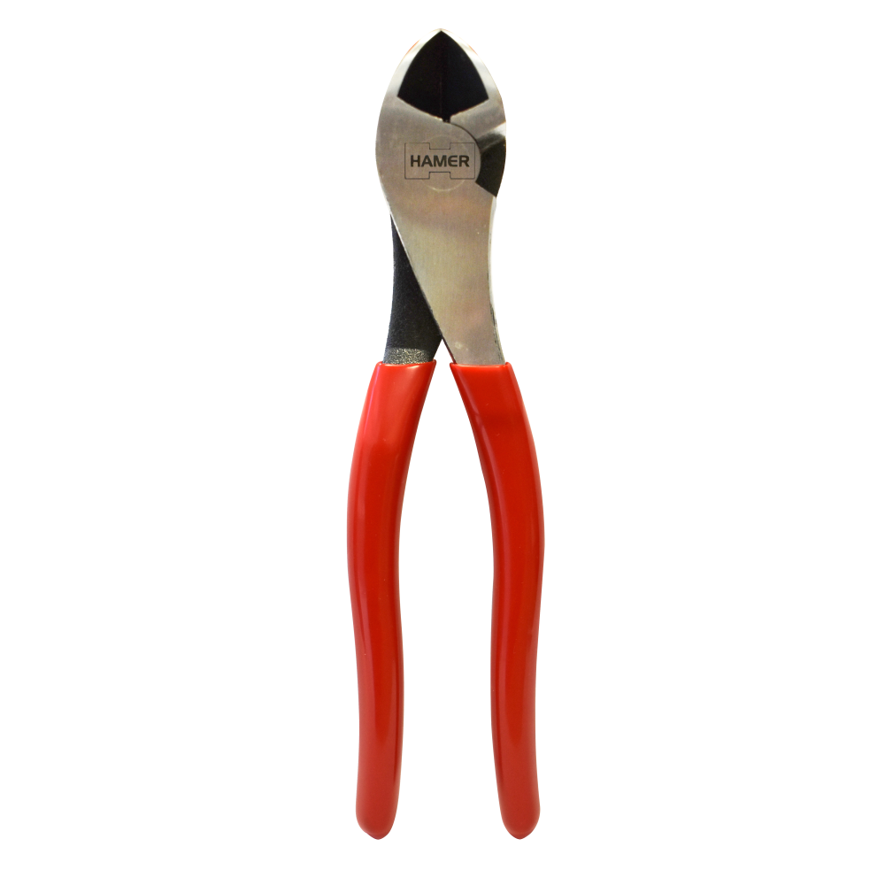 Hamer Tools Side Cutting Pliers 8'  Diagonal Angled Head Control Grip