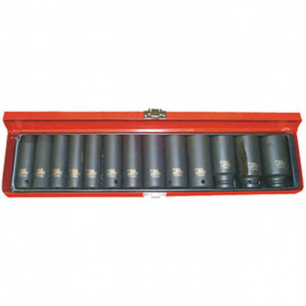 1/2" Dr. 6pt Deep Impact Socket Set 13pc - 7/16" To 1.1/4"