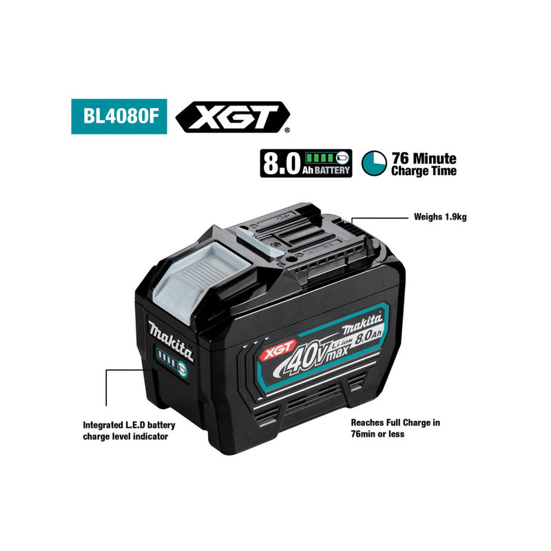 MAKITA 40Vmax XGT Battery And Charger Starter Pack (8.0Ah) 1913Y8-9