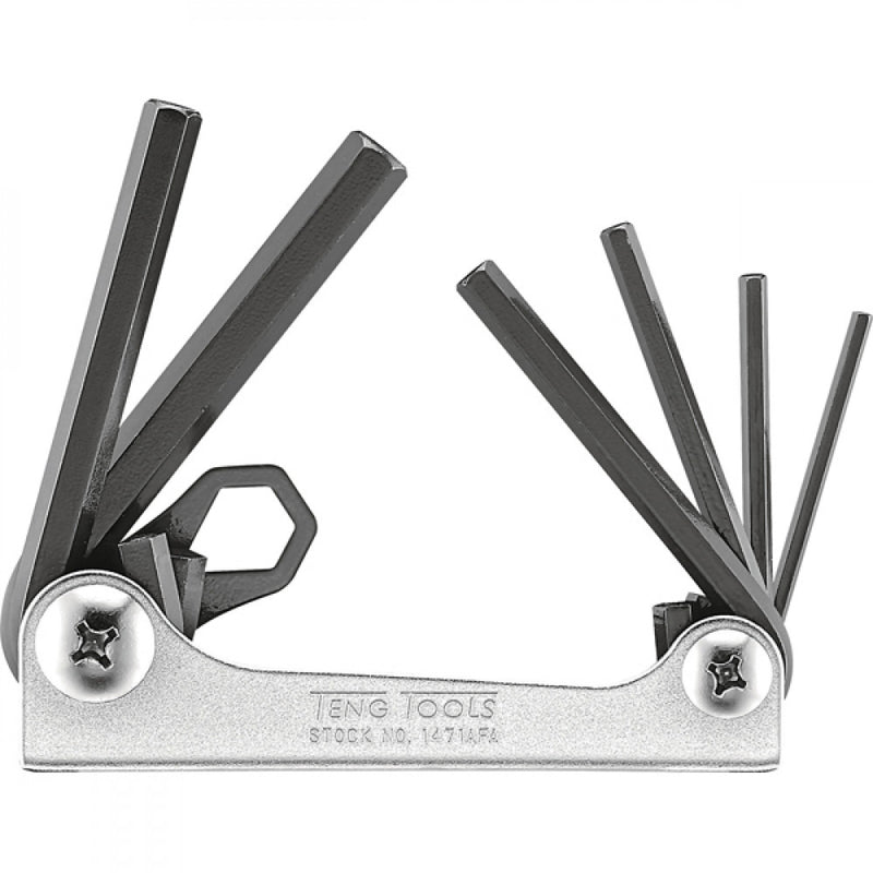 Teng 6Pc Folding Af Hex Key Set - 1/8in-3/8in