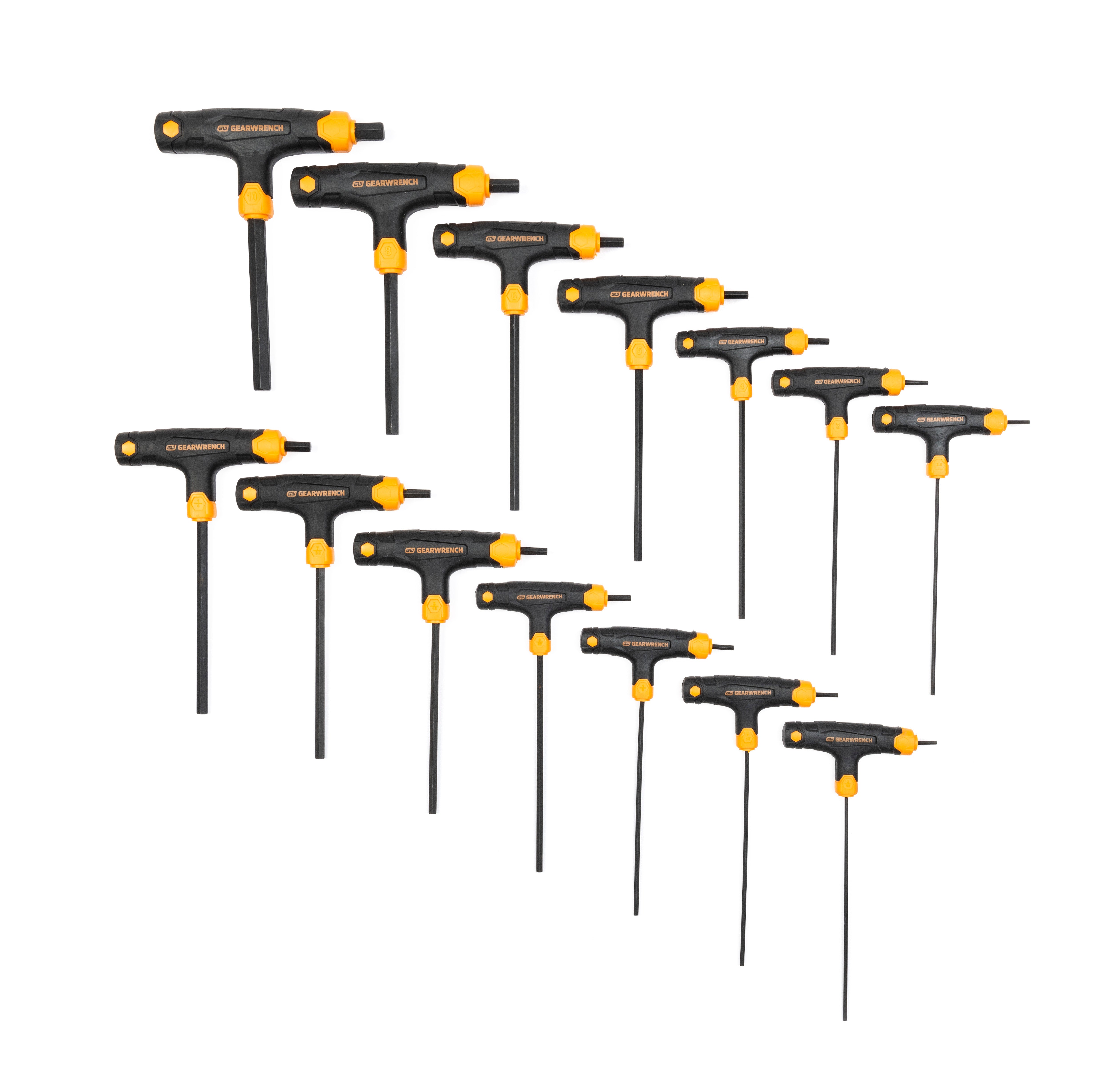 GEARWRENCH 14 Piece Metric/SAE T-Handle Hex Key Set