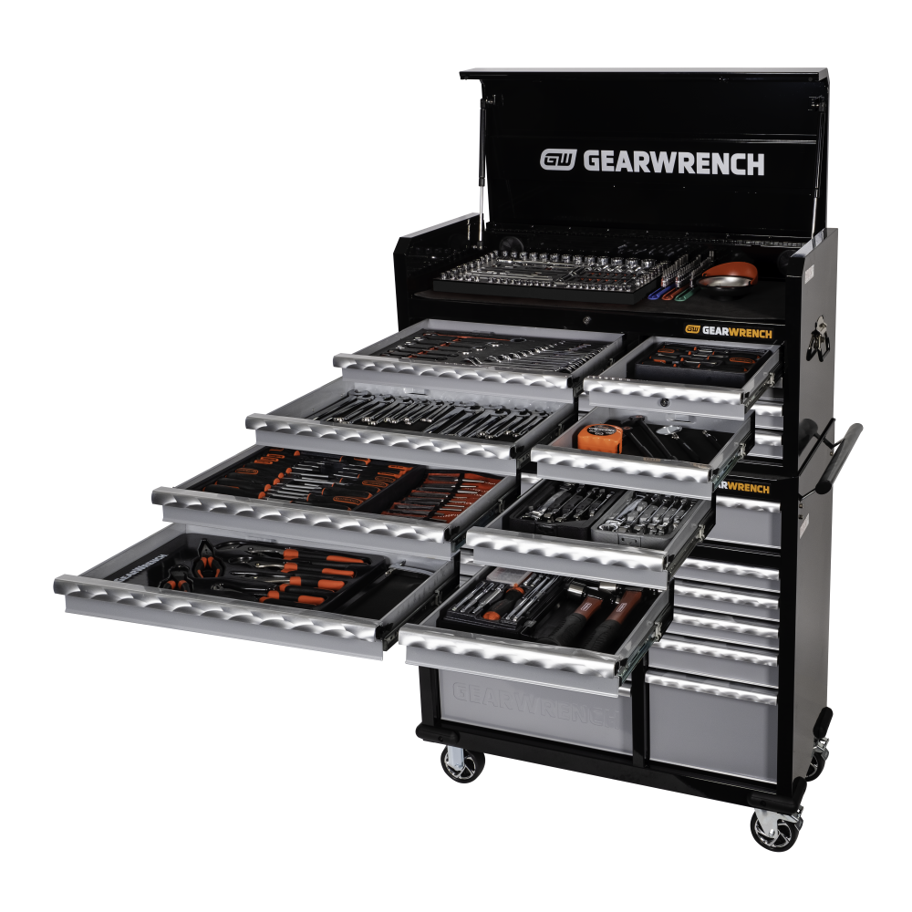 GearWrench Tool Set 268Pc - 11 Drawer Roller Cabinet + 8 Drawer Deep Chest