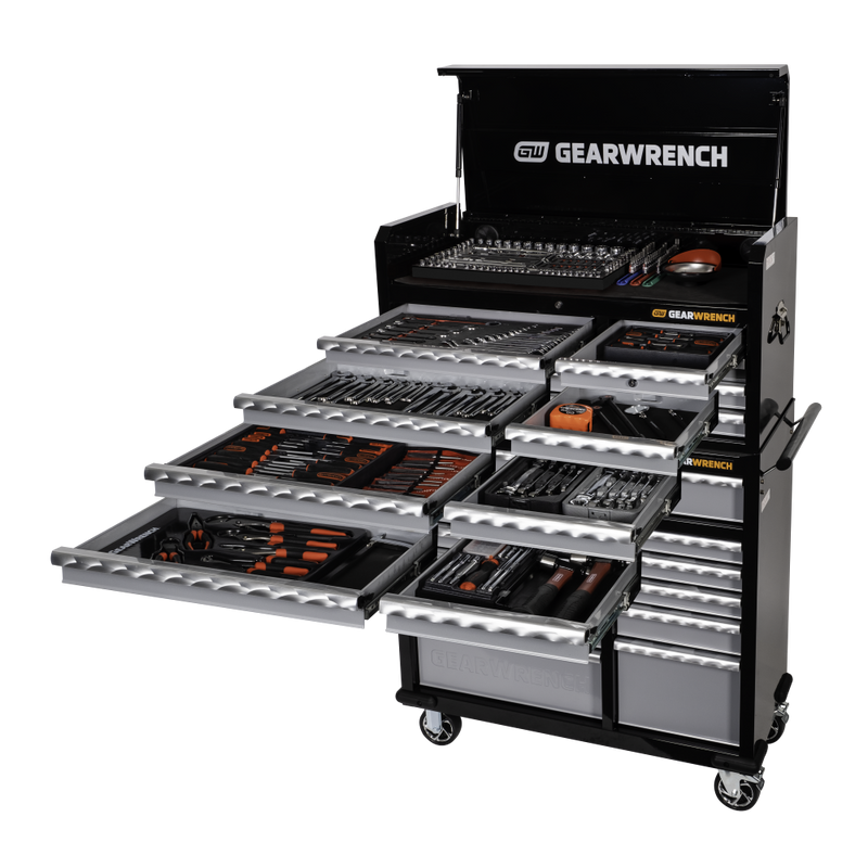 GearWrench Tool Set 268Pc - 11 Drawer Roller Cabinet + 8 Drawer Deep Chest