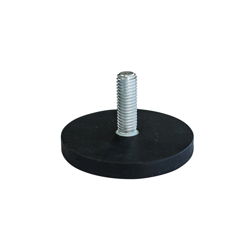 Rubber Encased Neodymium Disc Magnet Ø66mm x 8.2mm - M10x30mm External Thread
