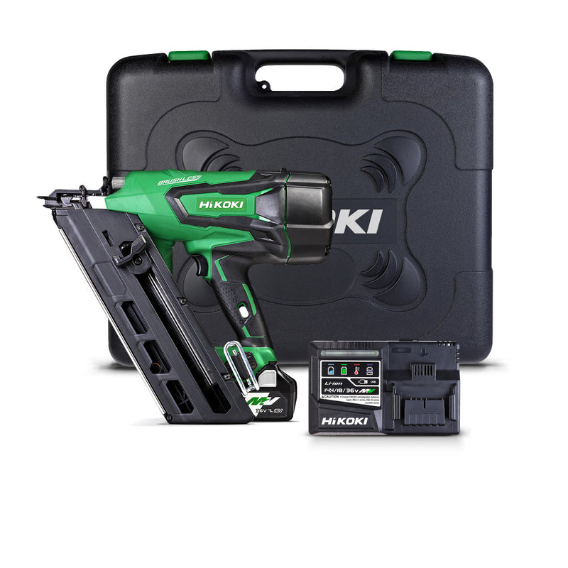 HiKOKI 18V Gasless 90mm Framing Nailer Multi Volt Kit