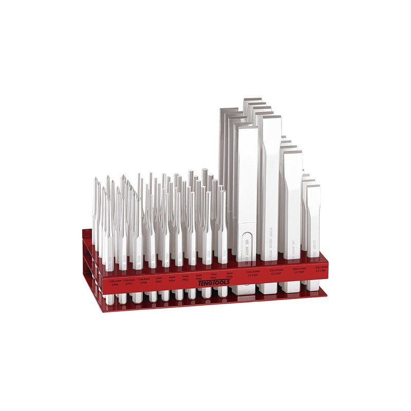 Teng 65Pc Punch & Chisel Display W/Stock