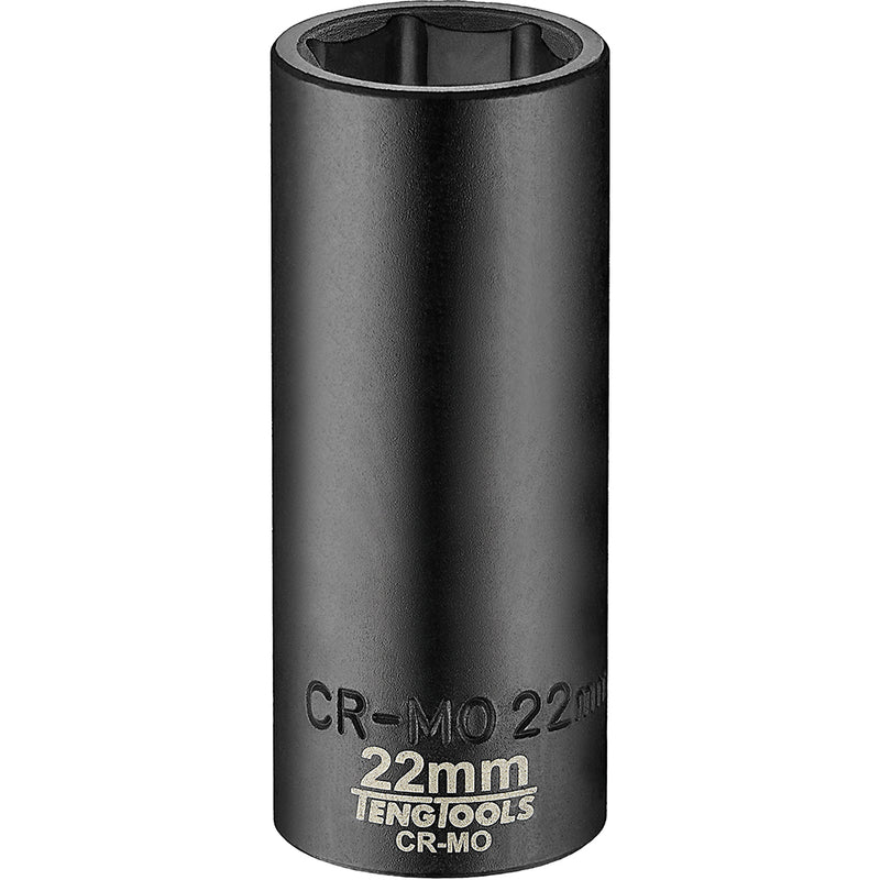 Teng 1/2in Dr. Deep Impact Socket 22mm Ansi