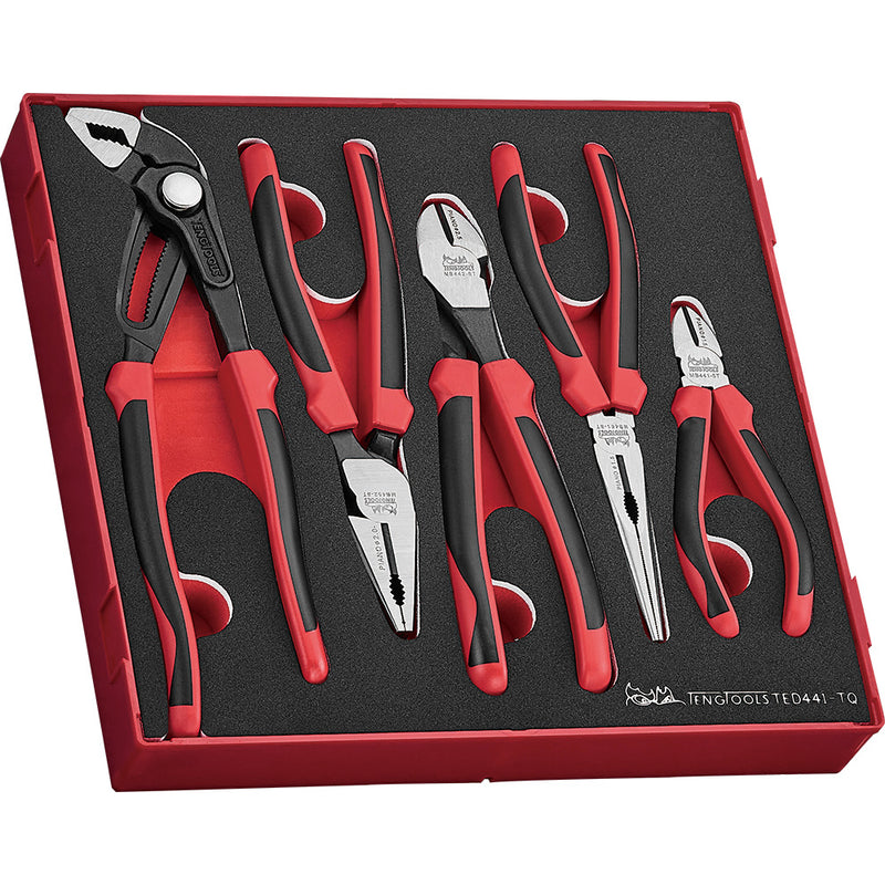 Teng 5Pc Plier Set Tpr Grip Q Eva2