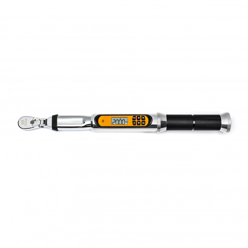 GEARWRENCH 1/4"Dr 120XP™ Flex Head Electronic Torque Wrench With Angle