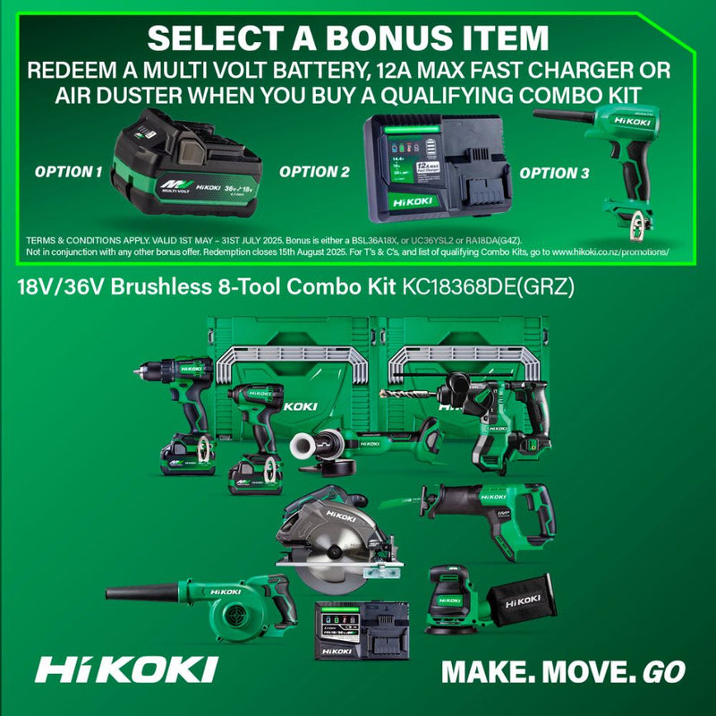 HiKOKI 36V/18V Multi Volt Brushless 8-Tool Kit - KC18368DE(GRZ)