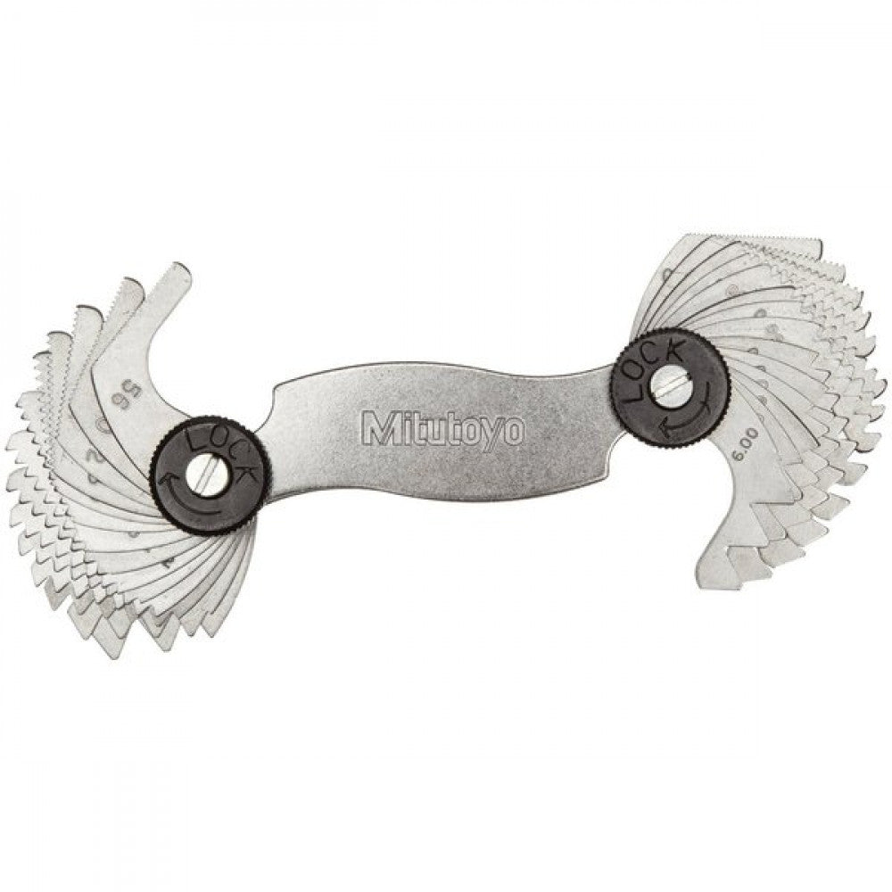 Mitutoyo Screw Pitch Gauge 51L 0.4-7mm 4x42 TPI Metric