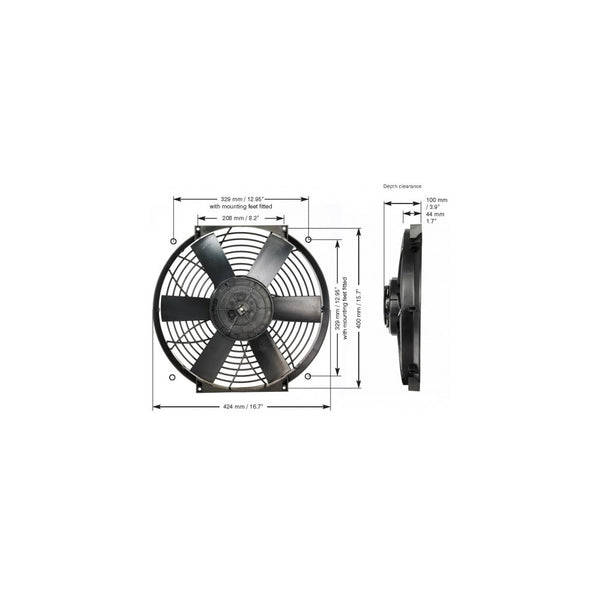 DAVIES CRAIG 16" THERMATIC ELECTRIC FAN (12V)#0166