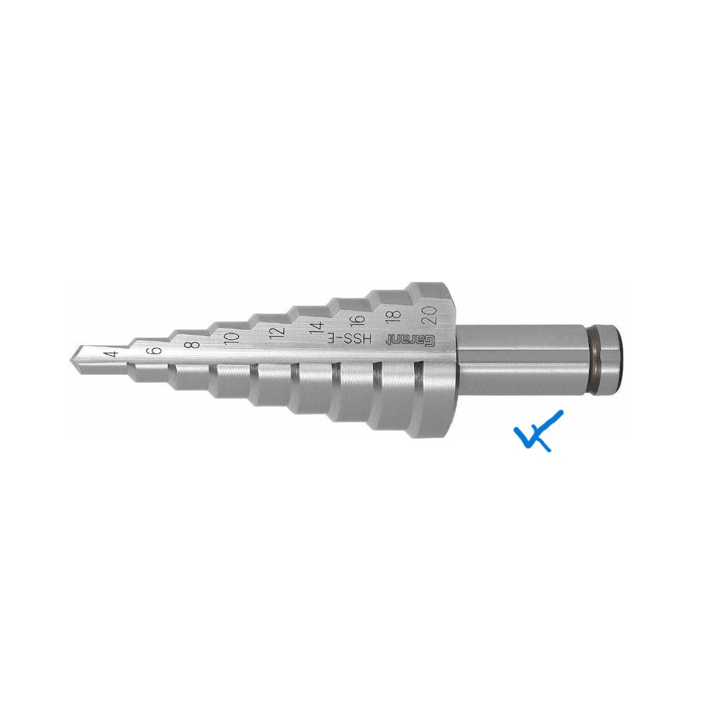 4-20mmx2mm HSS Step Drill Split Point - 8mm Shank