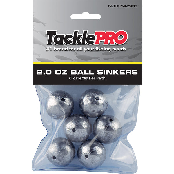 Tacklepro Ball Sinker 2.0Oz - 6Pc