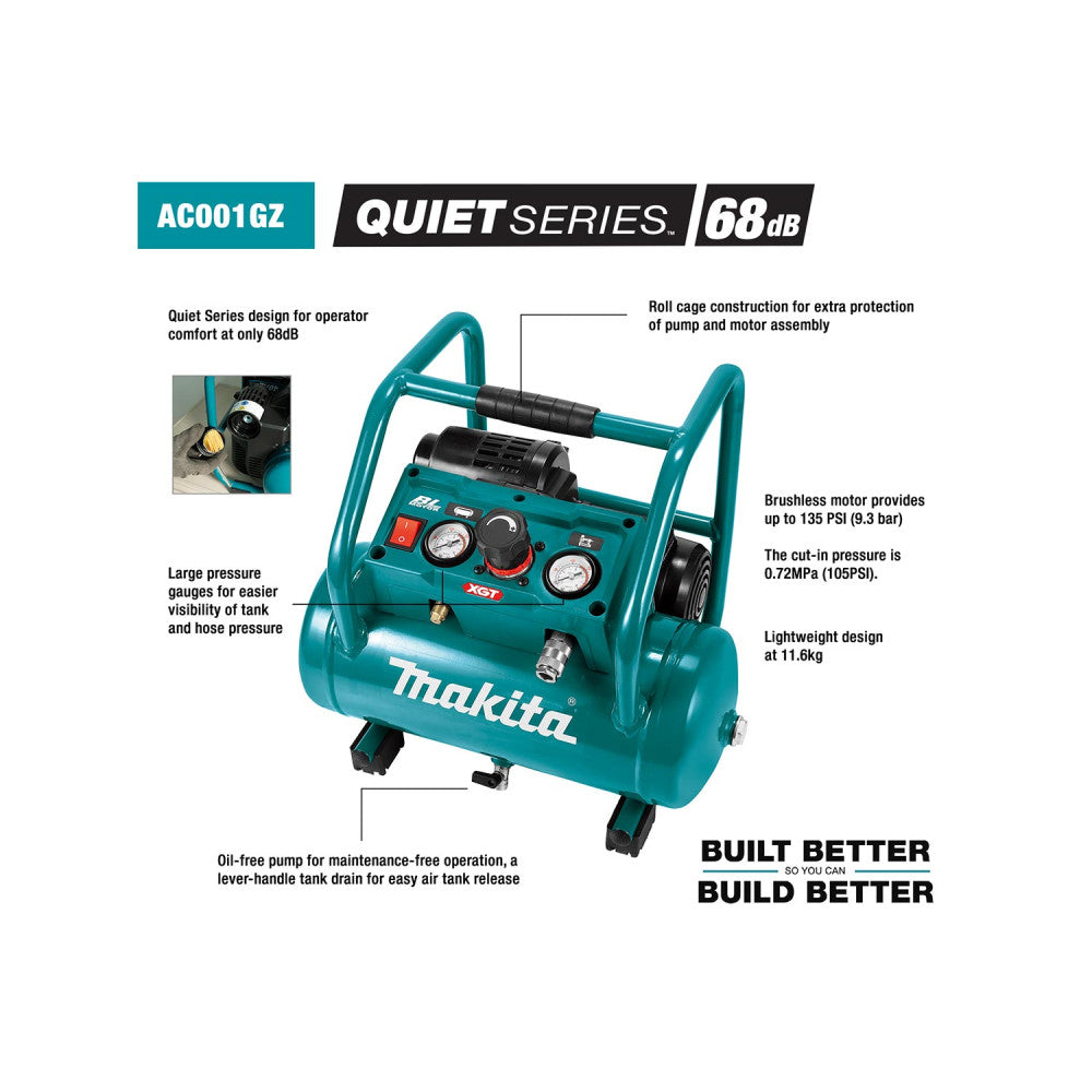 Makita 40Vmax XGT Brushless Air Compressor - TOOL ONLY