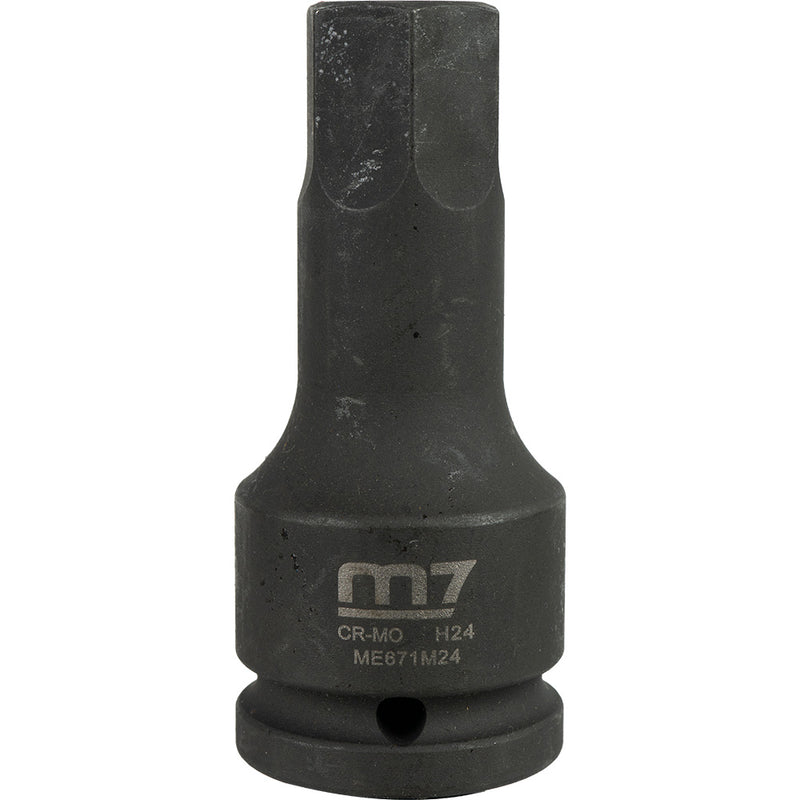 M7 Impact In Hex Socket, 3/4in Drive, 24mm