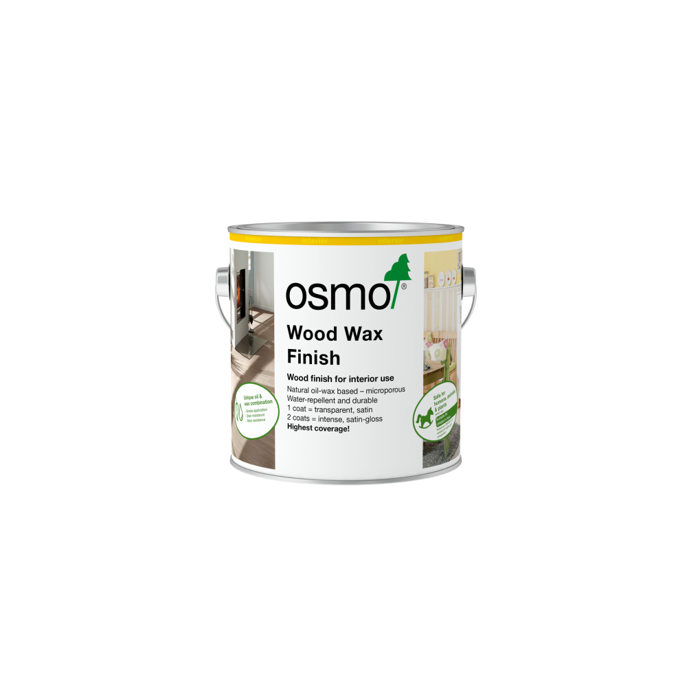 Osmo Woodwax Finish Intensive - Black 3169, 2.5 Litres