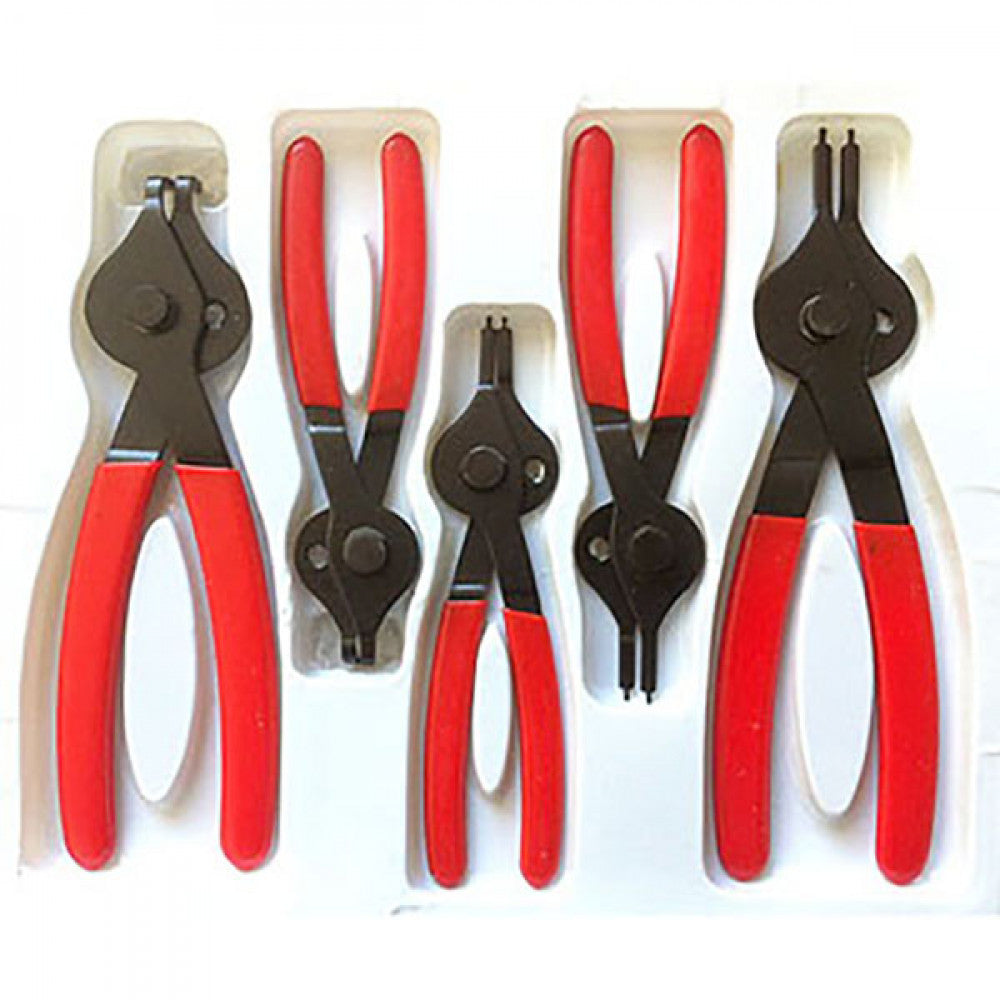T&E Tools 5Pc Internal And External Circlip Plier Set