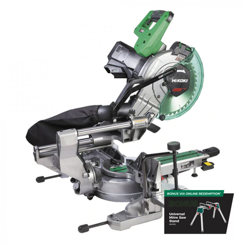 HiKOKI 36V Brushless 255mm Compound Mitre Saw - C3610DRA(H4Z)