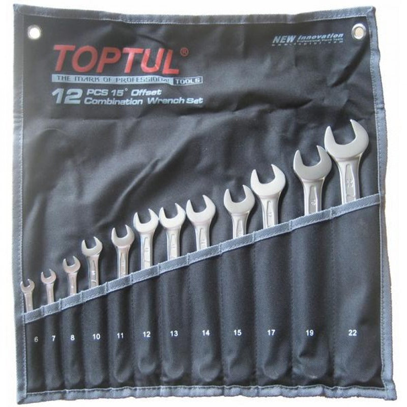 ROE Spanner Set 6-22mm 12pce GPAB1204 Toptul