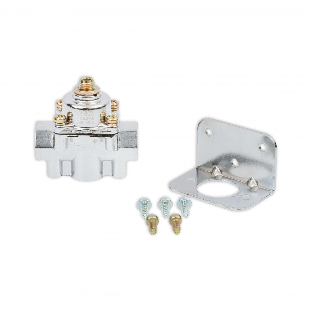 HOLLEY CHROME CARBURETED FUEL PRESSURE REGULATOR #12-803