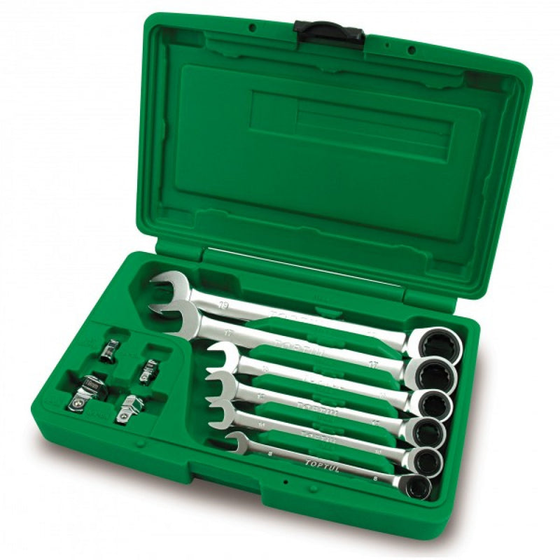 Toptul Ratchet Combination Wrench Set 10pcs