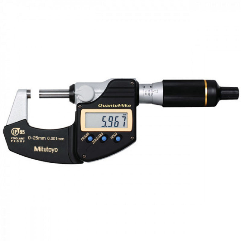 Mitutoyo QuantuMike Coolant Proof Micrometer 0-25mm With Data Output