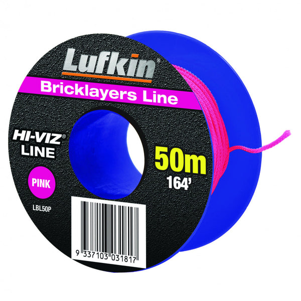Crescent Lufkin Pink Bricklayers Line 50m x No. 8