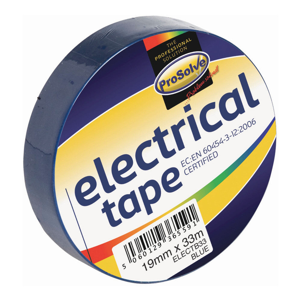Prosolve Electrical Tape Blue 19mm x 33M -  10 Rolls
