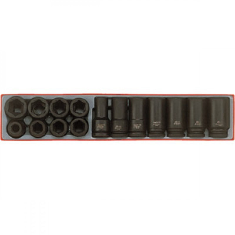 15Pc 3/4in Dr. Impact Reg & Deep Socket Set