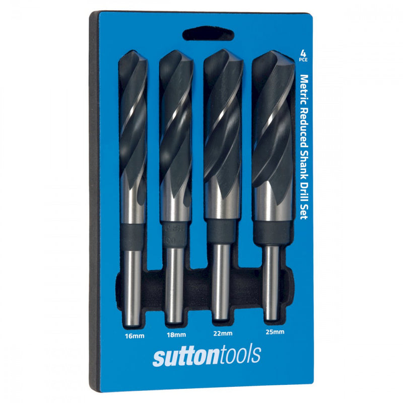 4 Piece Reduced Shank Drill Set - 12.5mm Shank