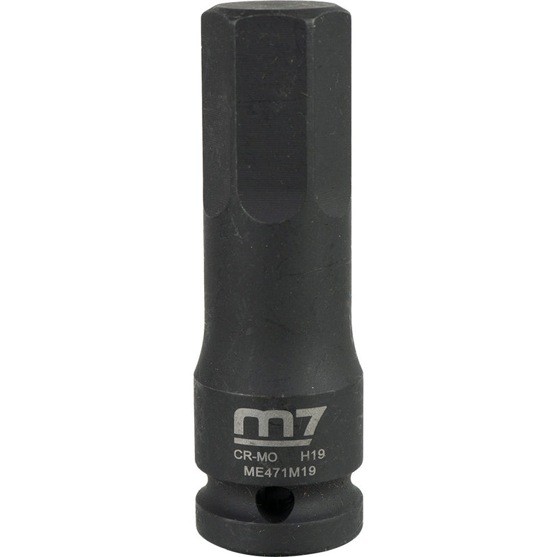 M7 Impact In Hex Socket, 1/2in Drive, 19mm