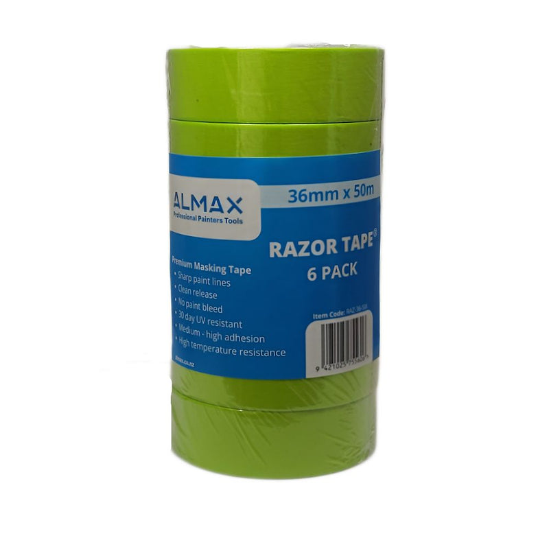 Masking Tape 36mm x 50 Metres, 6 Roll Pack