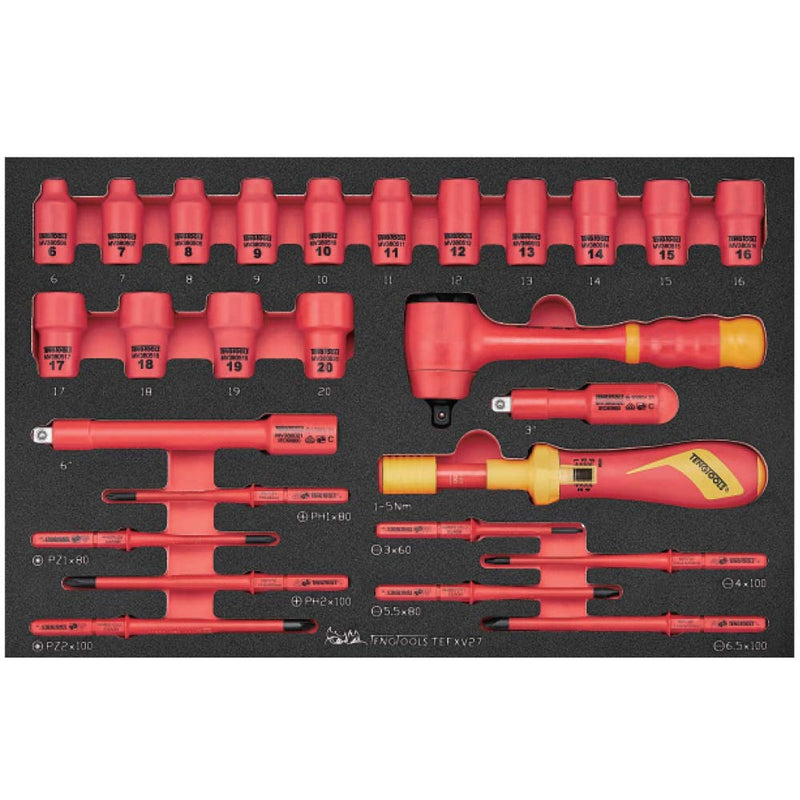 Teng 27Pc Insulated Socket & Torque Screwdriver Se