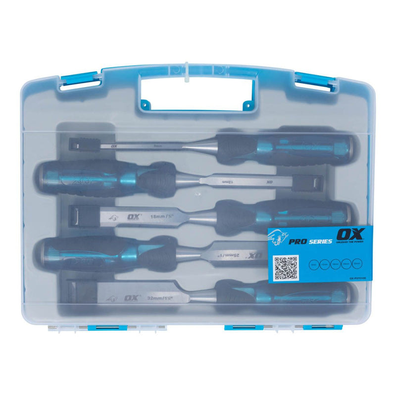 OX Professional 5pce Wood Chisel Set