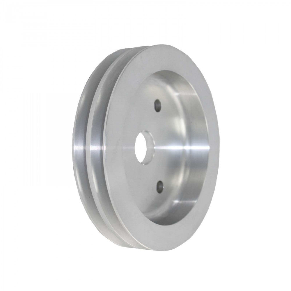 TSP Pulley–Crank Short Water Pump Double-Groove-Chev SB-Polished Alloy #TSP8853