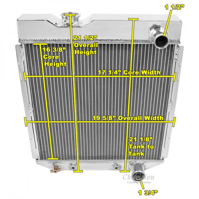 Champion Radiator Ford Mustang 64-66