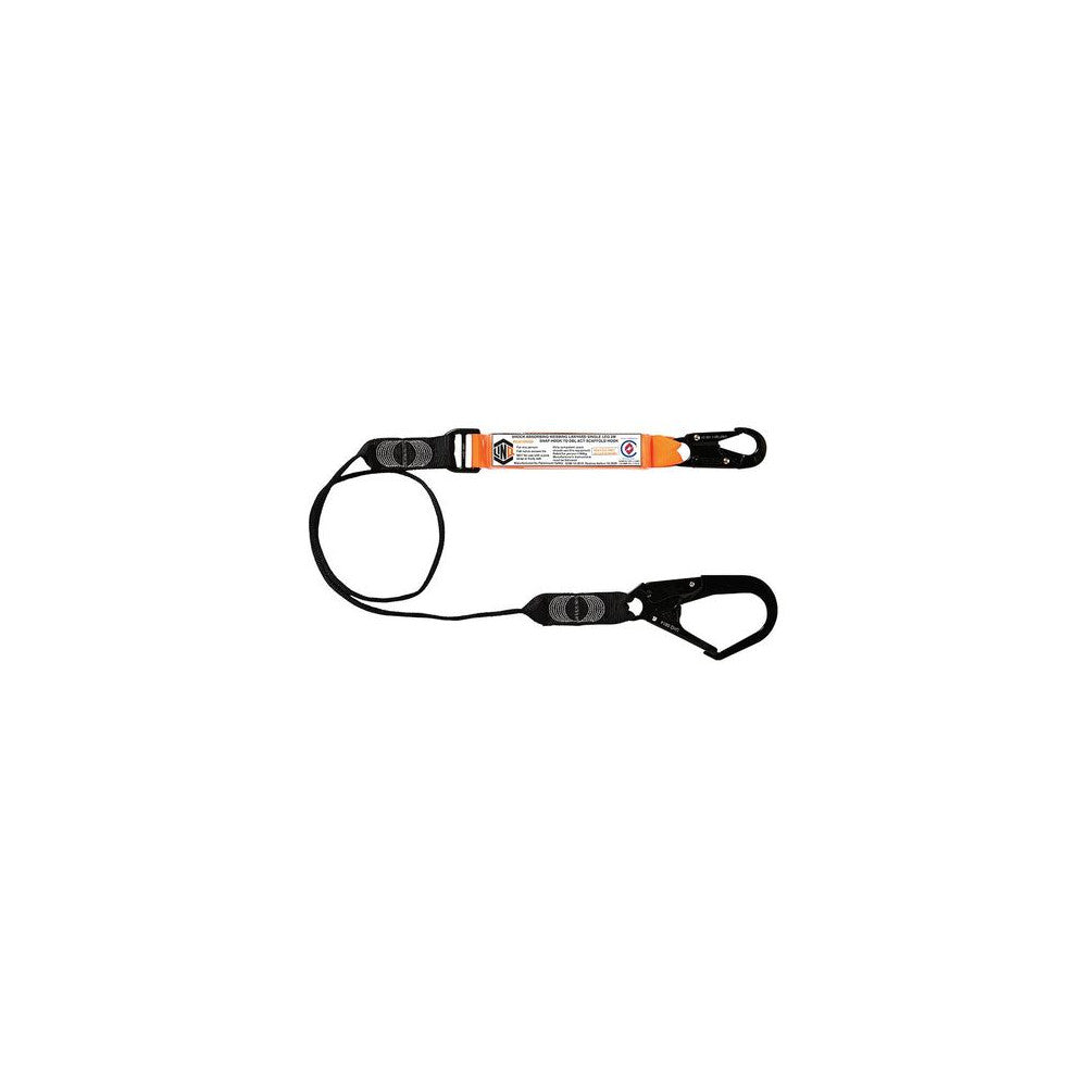 Elite Single Leg Shock Absorbing Webbing Lanyard With Hardware SN & SD