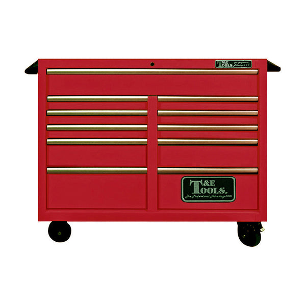T&E Roller Cabinet 47", 11 Drawer, Red, Godfather Series