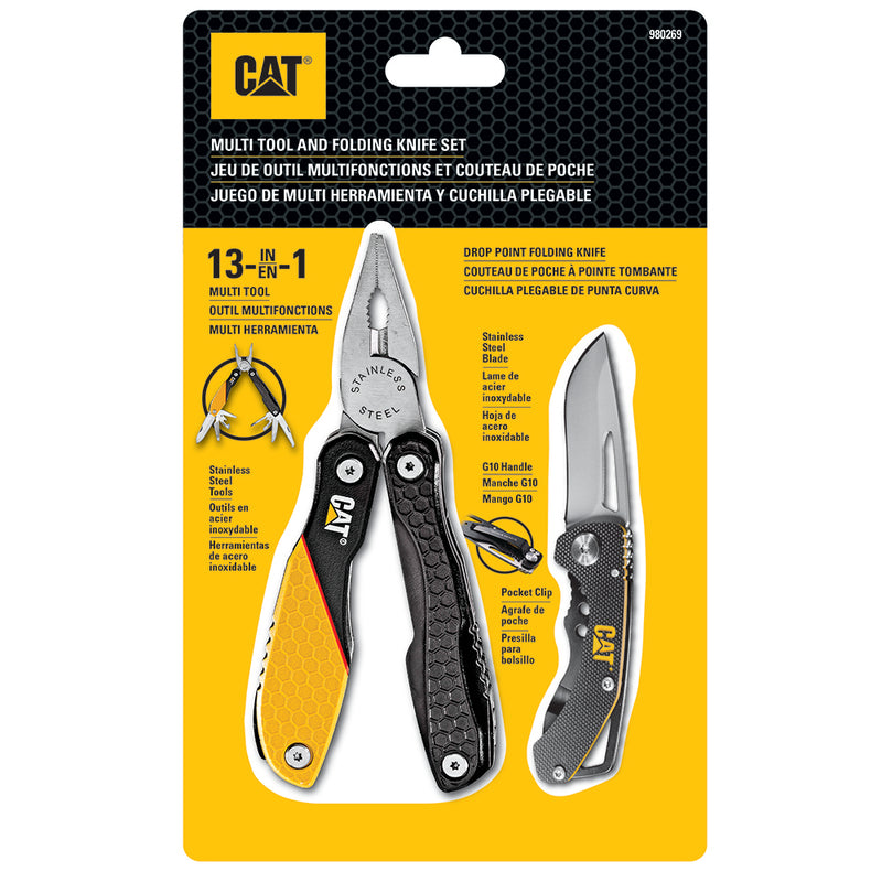 CAT 13-In-1 Multi-Tool & Folding Skeleton Knife