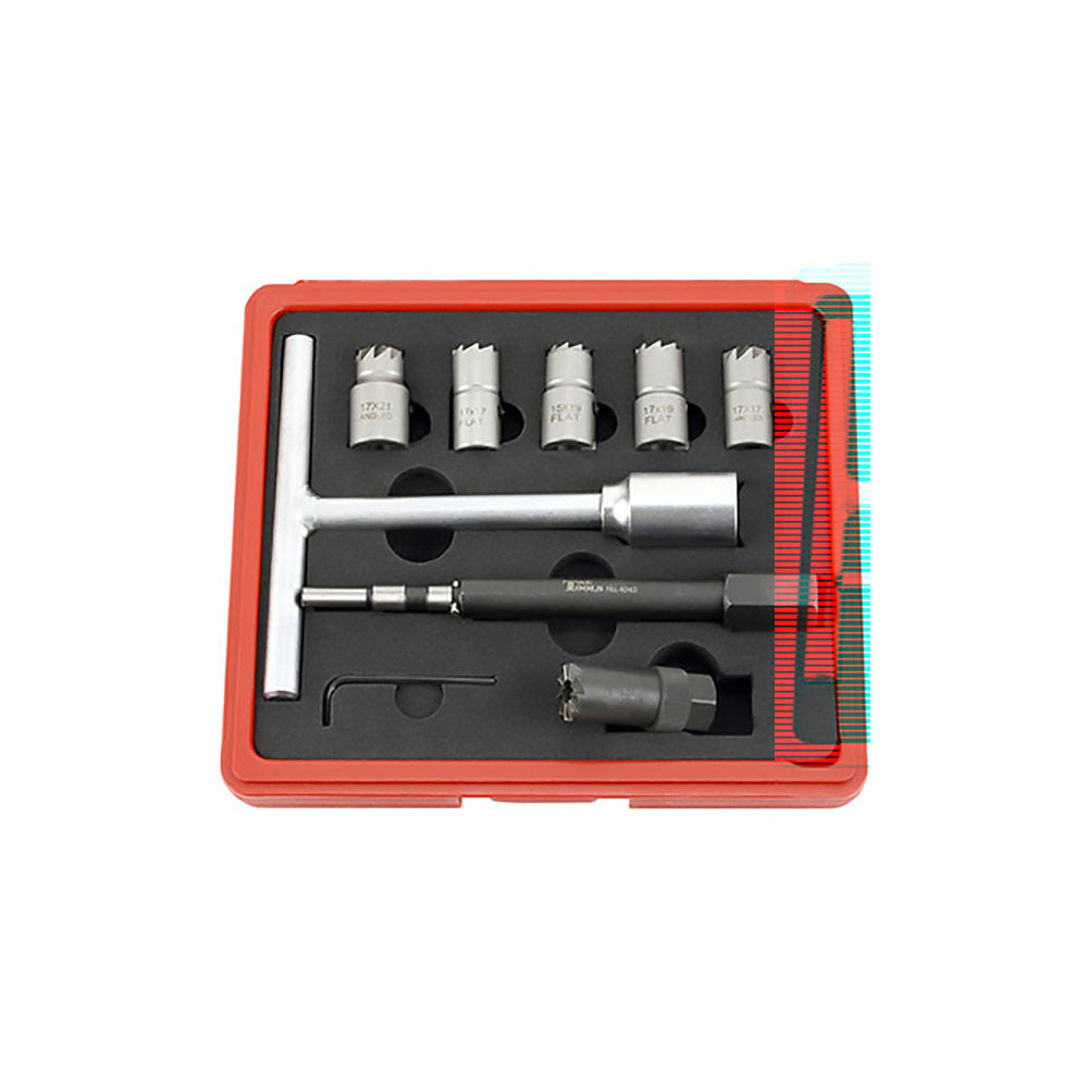 T&E Tools Diesel Injector Seat Cutter Set